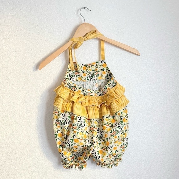 Haute Baby Merigold Garden Ruffle Bubble Romper 18M - Picture 3 of 9